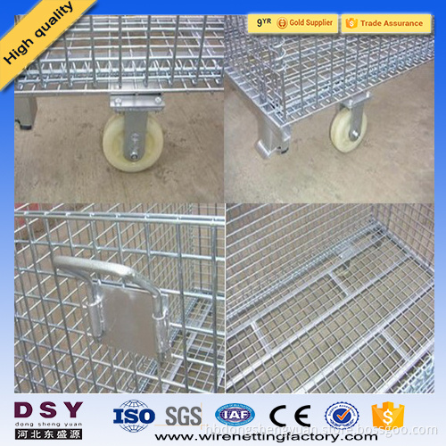 Galvanized Steel Wire Mesh Storage Cage for Warehouse Use factory price
